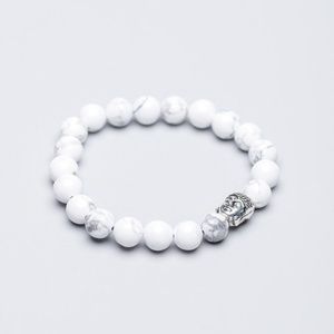 Gemstone Stretch Bracelet with Howlite
